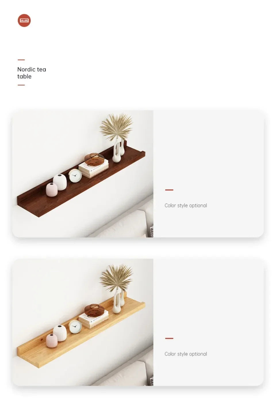 Wood Shelves Wall Floating Shelves Wall Partition Laminate Hanging Hole-free Storage Shelf Home Display Rack Closet Organizer